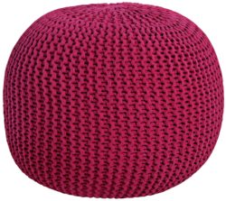 HOME Knitted Footstool - Red.